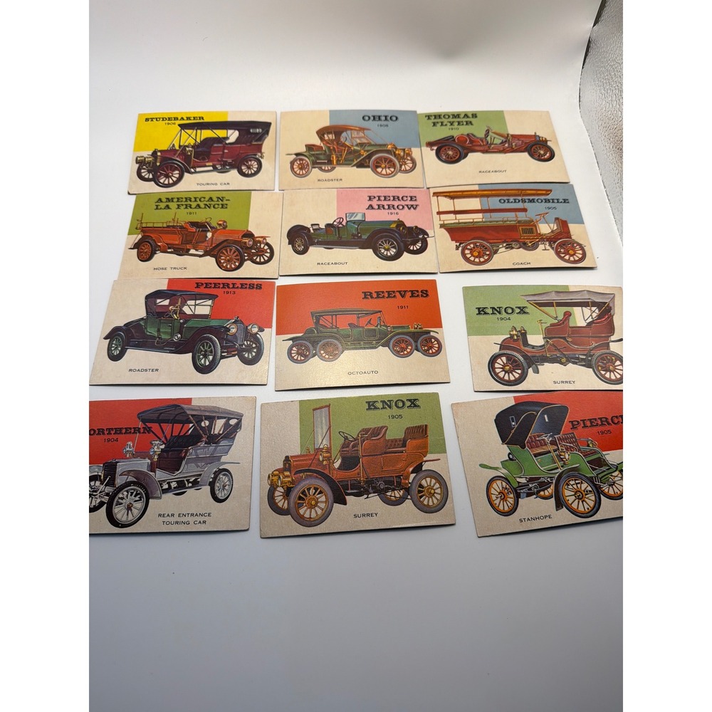Vintage 1950s Topps World on Wheels Trading Cards Lot of 11 Classic Cars